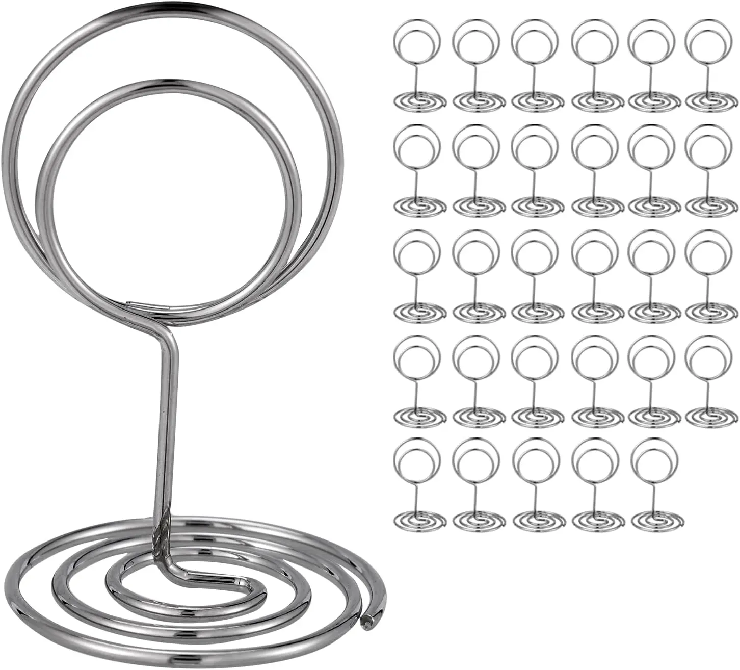 30 Pcs Table Number Holders Place Card Holders Photo Holders for Tables Silver
30 Pcs Table Number Holders Place Card Holders Photo Holders for Tables Silver