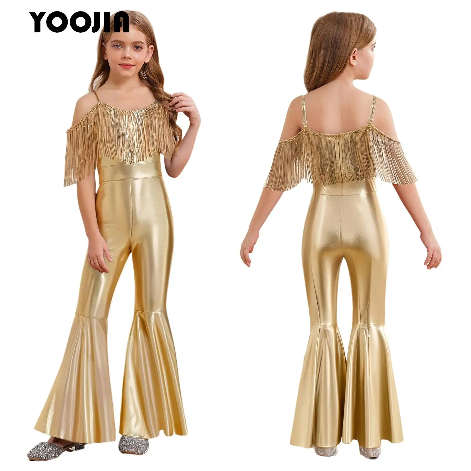 Kids Girl Shiny 60 70s Disco Costume Metallic Hippie Bodysuit Halloween Carnival Party Hip-hop Dance Jumpsuit One Piece Outfits
Kids Girl Shiny 60 70s Disco Costume Metallic Hippie Bodysuit Halloween Carnival Party Hip-hop Dance Jumpsuit One Piece Outfits