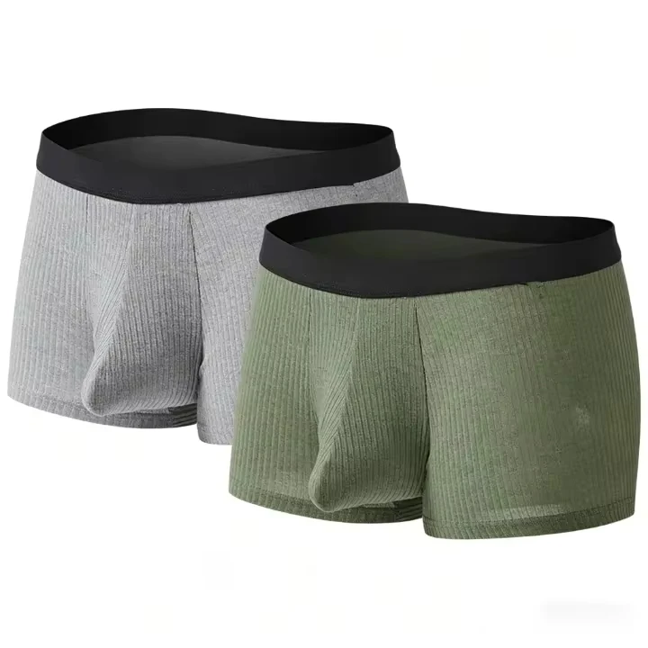 GTOPX MAN Cotton Big Pouch Underwear Men Olive Green Ribbed Knit Boxer Briefs Mid Waist Supportive Daily Wear 2pcs/pack
GTOPX MAN Cotton Big Pouch Underwear Men Olive Green Ribbed Knit Boxer Briefs Mid Waist Supportive Daily Wear 2pcs/pack