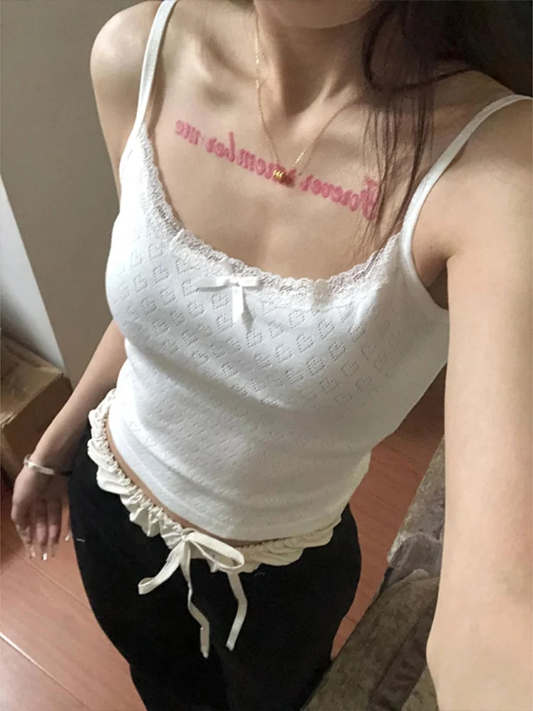 Elegant White Lace Camisole Women's Summer Cotton Top With Beautiful Back Detail
Elegant White Lace Camisole Women's Summer Cotton Top With Beautiful Back Detail