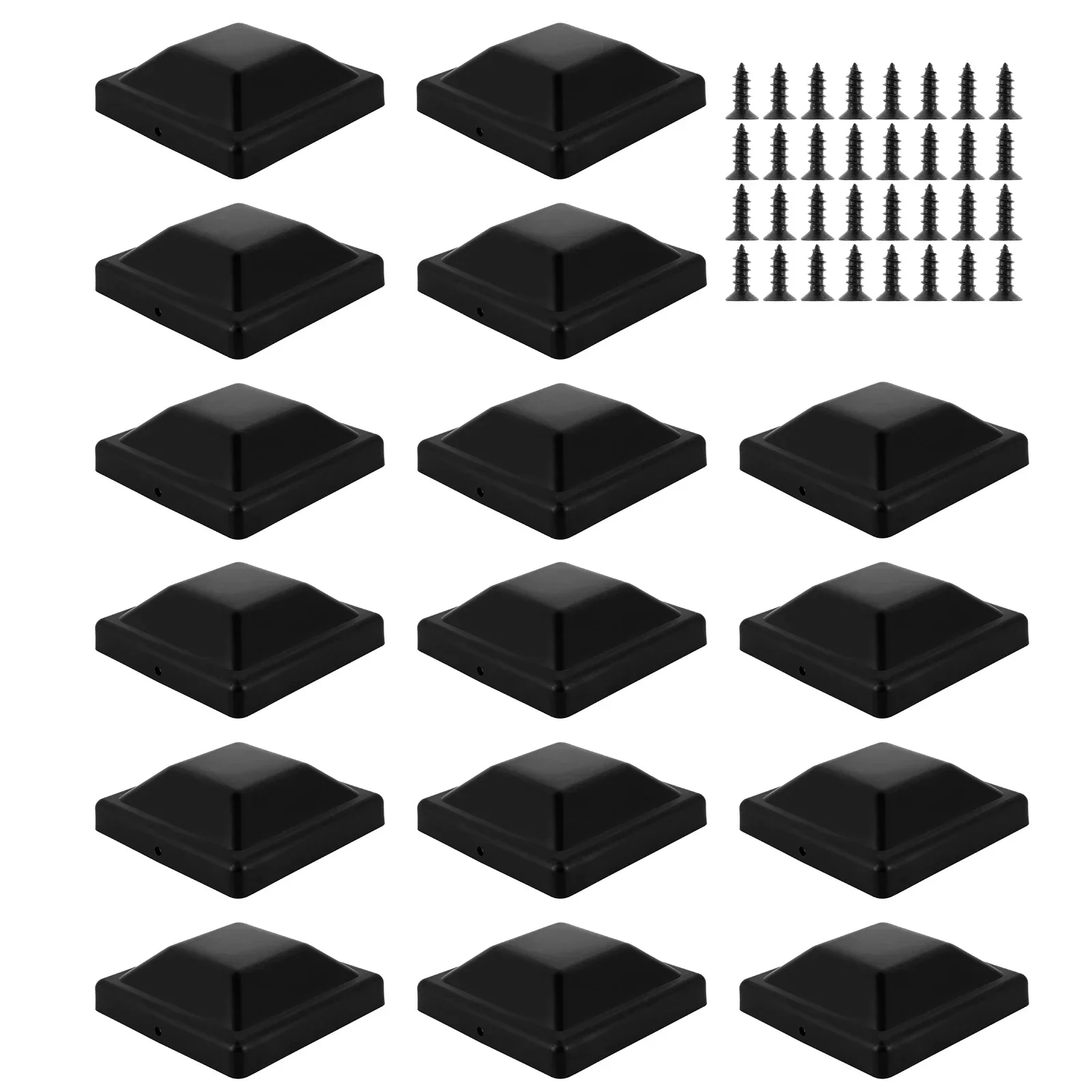 16Pcs Fence Post Caps Cover 3-5/8 inches Black Deck Column Caps Waterproof Outdoor Post Caps Protection Garden Supplies
16Pcs Fence Post Caps Cover 3-5/8 inches Black Deck Column Caps Waterproof Outdoor Post Caps Protection Garden Supplies