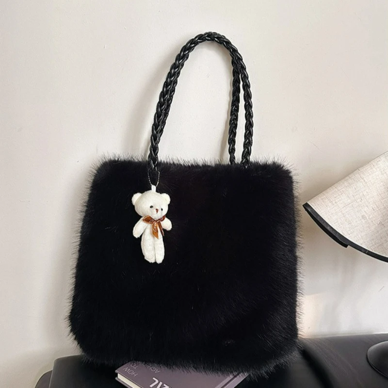 New Fluffy Shoulder Bag Women Large Capacity Casual Handle Bag for Travel Winter Fashion Texture and Versatile Bags for Travel
New Fluffy Shoulder Bag Women Large Capacity Casual Handle Bag for Travel Winter Fashion Texture and Versatile Bags for Travel