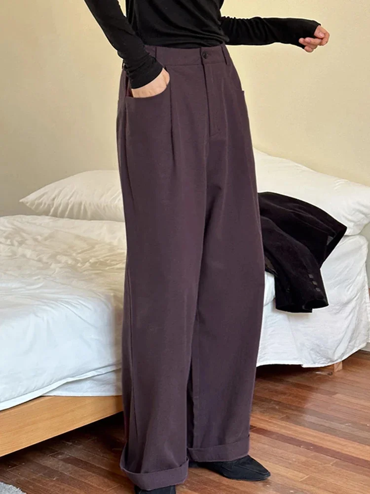 Office Lady Solid Color Long Pants For Women High Waist Loose Wide Leg Trousers Fashion 2025 Spring New Clothing 2VV2001
Office Lady Solid Color Long Pants For Women High Waist Loose Wide Leg Trousers Fashion 2025 Spring New Clothing 2VV2001