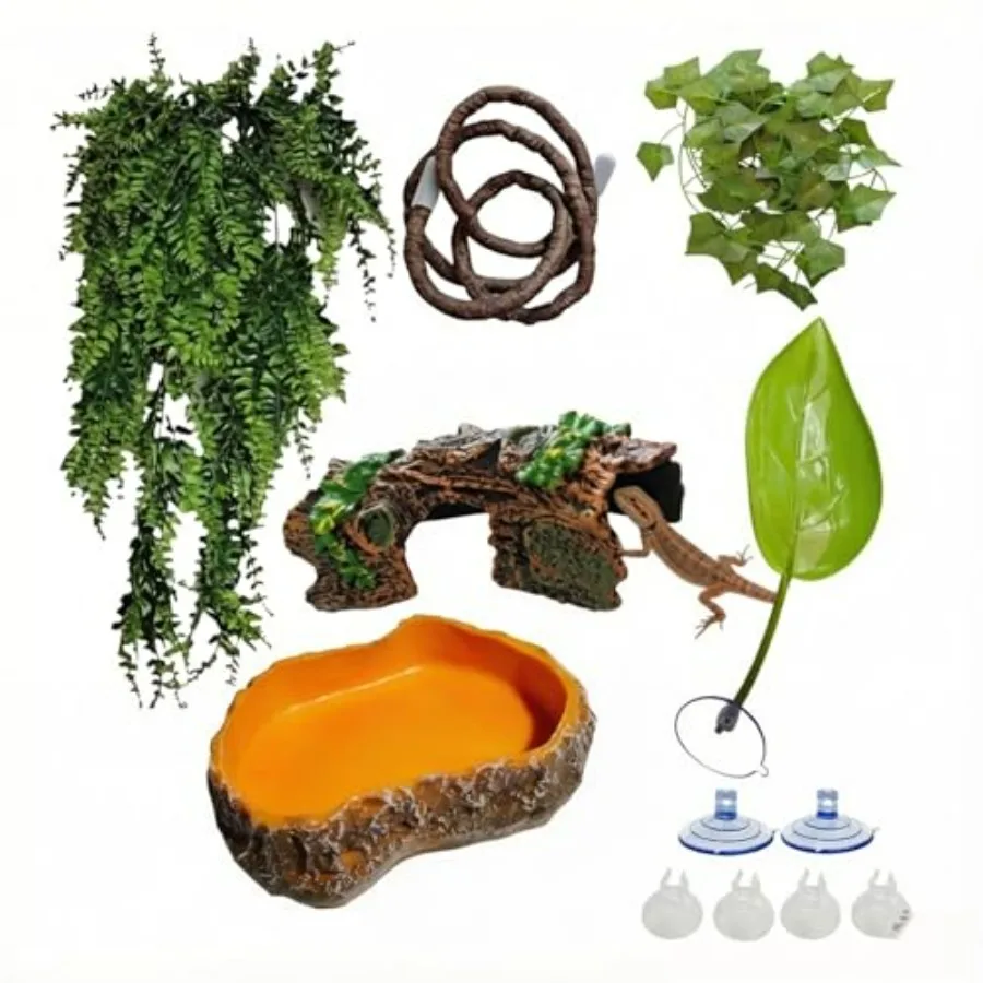 Bearded Dragon Tank Accessories, Terrarium Decor, Suitable for Crawler Gecko, Hermit Crab, Bearded Dragon Toys, Ball Python Tan
Bearded Dragon Tank Accessories, Terrarium Decor, Suitable for Crawler Gecko, Hermit Crab, Bearded Dragon Toys, Ball Python Tan