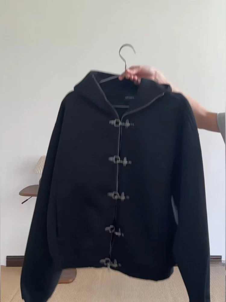 Fashion American Retro Y2k Design Sense High Street Elegant Button Solid Color Hoodie Long Sleeve Pullover Hoodie Jacket 2026
Fashion American Retro Y2k Design Sense High Street Elegant Button Solid Color Hoodie Long Sleeve Pullover Hoodie Jacket 2026