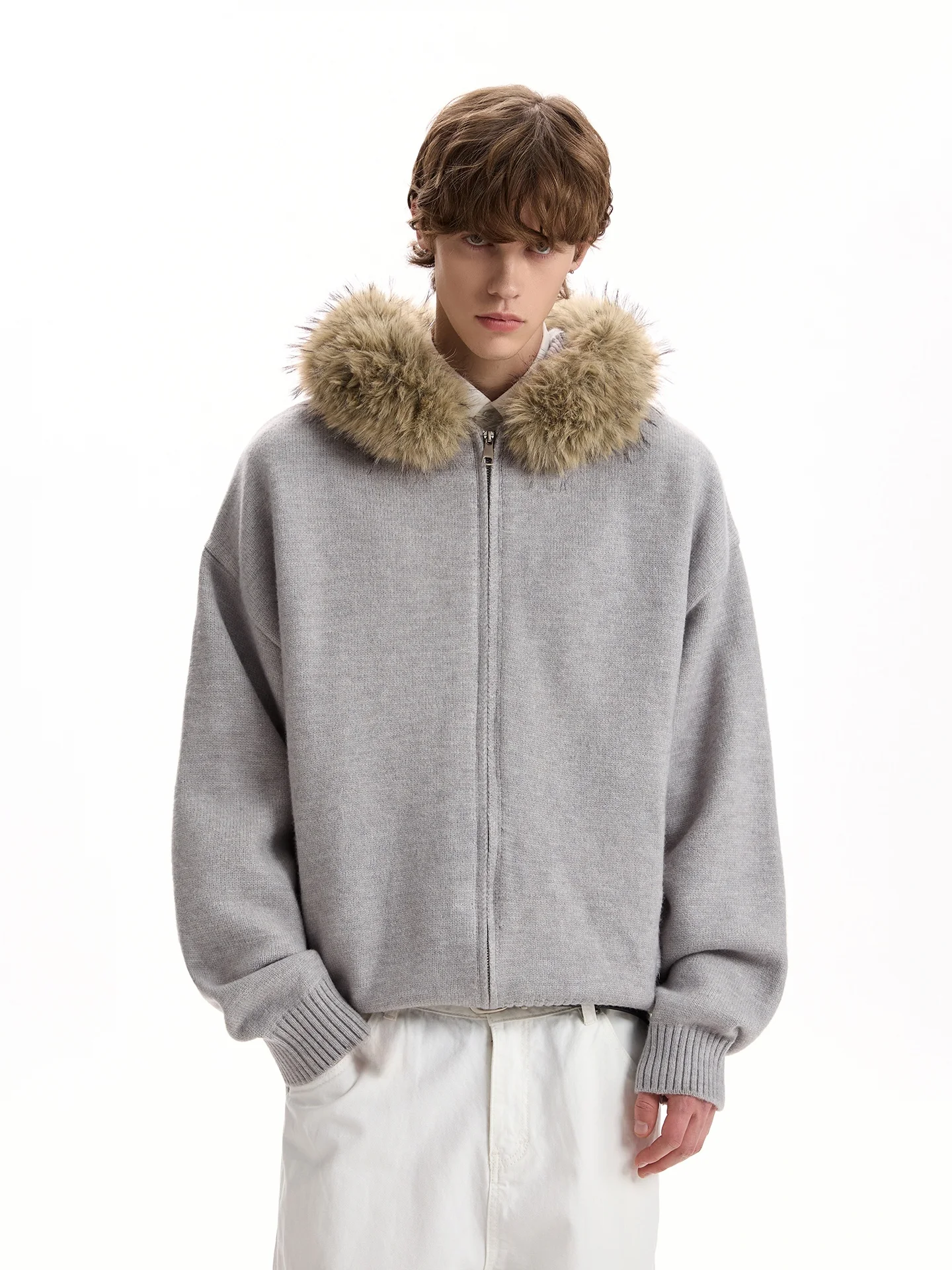 American Sle Detachable Fur Collar Knitted Hat Sweatirt Men Women Lazy Loose Feeling Autumn Winter Couple Coats Trendy
American Sle Detachable Fur Collar Knitted Hat Sweatirt Men Women Lazy Loose Feeling Autumn Winter Couple Coats Trendy