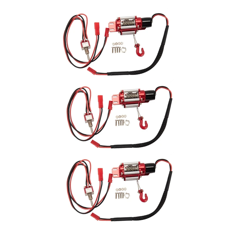3X RC Car Metal Steel Wired Automatic Simulated Winch For 1/10 RC Crawler Car Axial Traxxas TRX4 SCX10 90046 D90
3X RC Car Metal Steel Wired Automatic Simulated Winch For 1/10 RC Crawler Car Axial Traxxas TRX4 SCX10 90046 D90