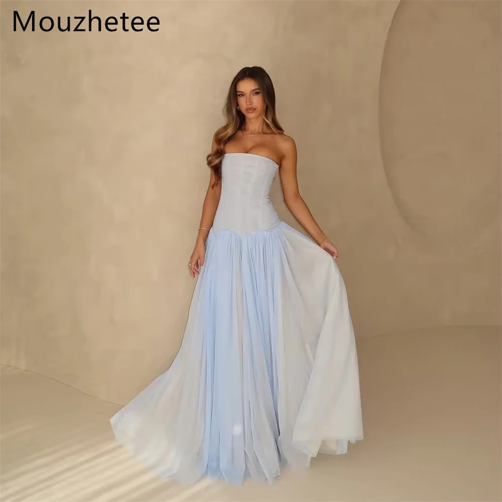 Mouzhetee Simple A-Line Strapless Pleat Evening Dresses Formal Party Gowns for Women Elegant Prom Gown Customized 2026
Mouzhetee Simple A-Line Strapless Pleat Evening Dresses Formal Party Gowns for Women Elegant Prom Gown Customized 2026