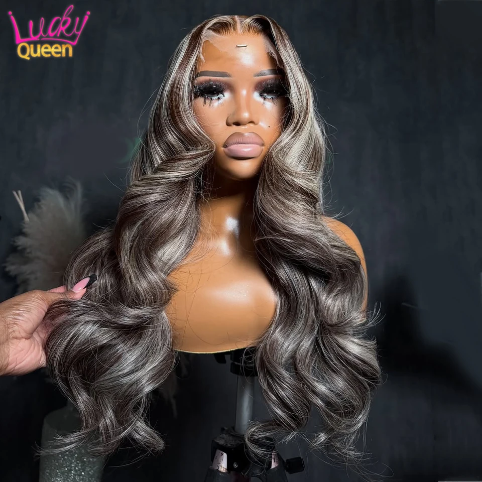 Highlight Grey Ash Blonde Real Human Hair wig 13x6 13x4 Lace Front Human Wig For Women 5x5 Lace Closure Wig Body Wave Glueless
Highlight Grey Ash Blonde Real Human Hair wig 13x6 13x4 Lace Front Human Wig For Women 5x5 Lace Closure Wig Body Wave Glueless