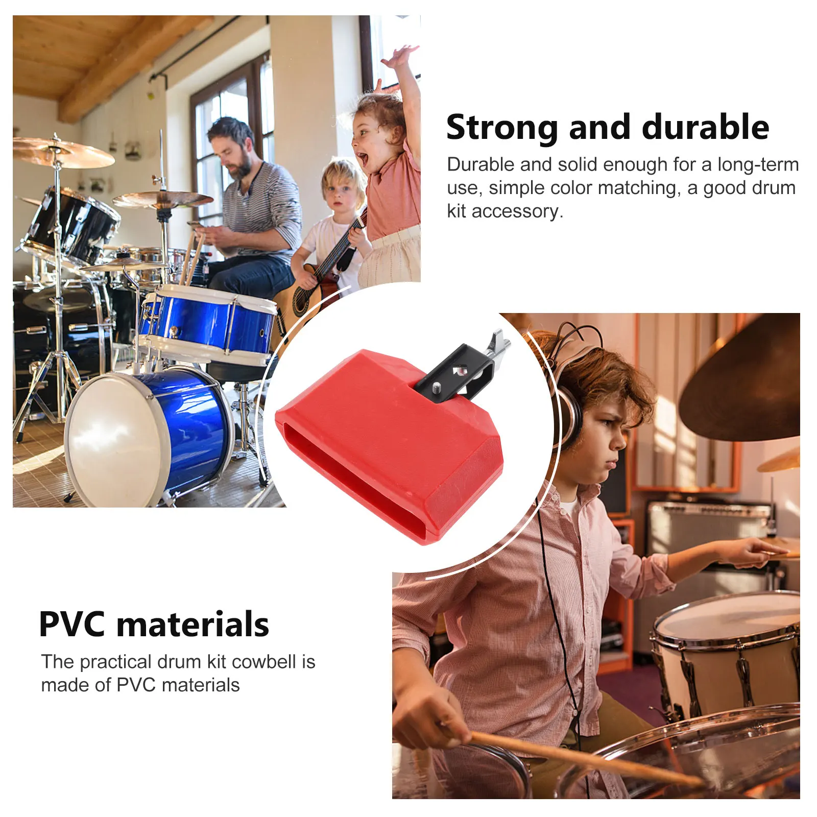 PVC Drum Cowbell Accessory Smooth Surface Music Gift Percussion Instrument Percussion Instrument Accessory Part
PVC Drum Cowbell Accessory Smooth Surface Music Gift Percussion Instrument Percussion Instrument Accessory Part