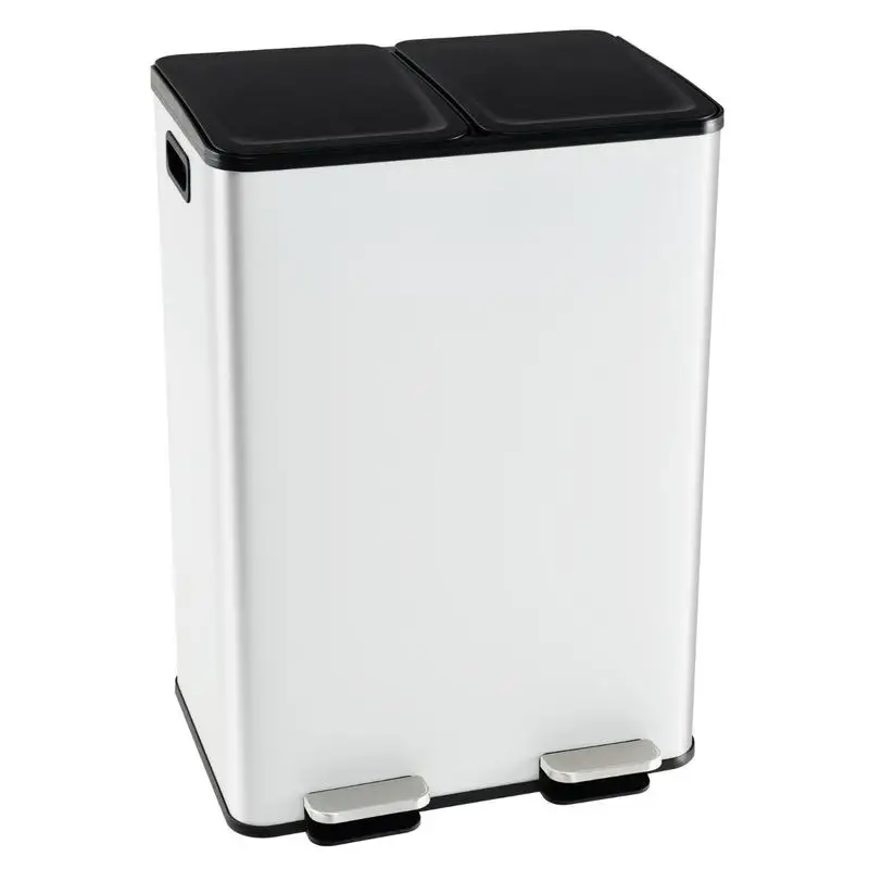 2 x 8 Gal Dual Compartment Trash Can-White
2 x 8 Gal Dual Compartment Trash Can-White