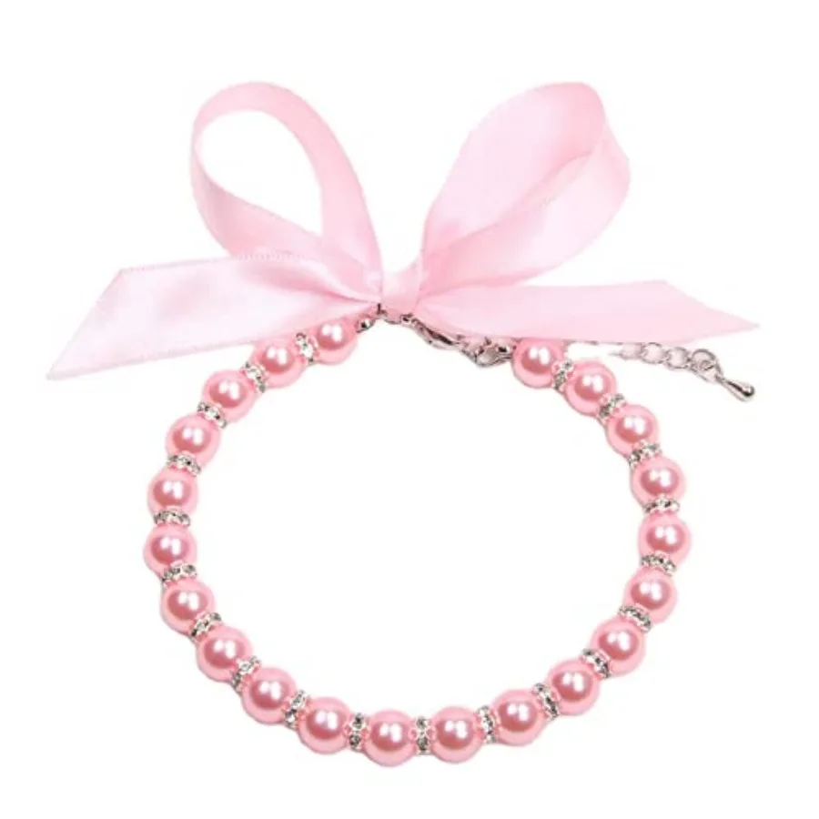 Dog Cat Pear Neckace Coar with Bing Acceorie and Ribbon Bow Pet Puppy Jewery for Feae Dog Cat a ediu
Dog Cat Pear Neckace Coar with Bing Acceorie and Ribbon Bow Pet Puppy Jewery for Feae Dog Cat a ediu