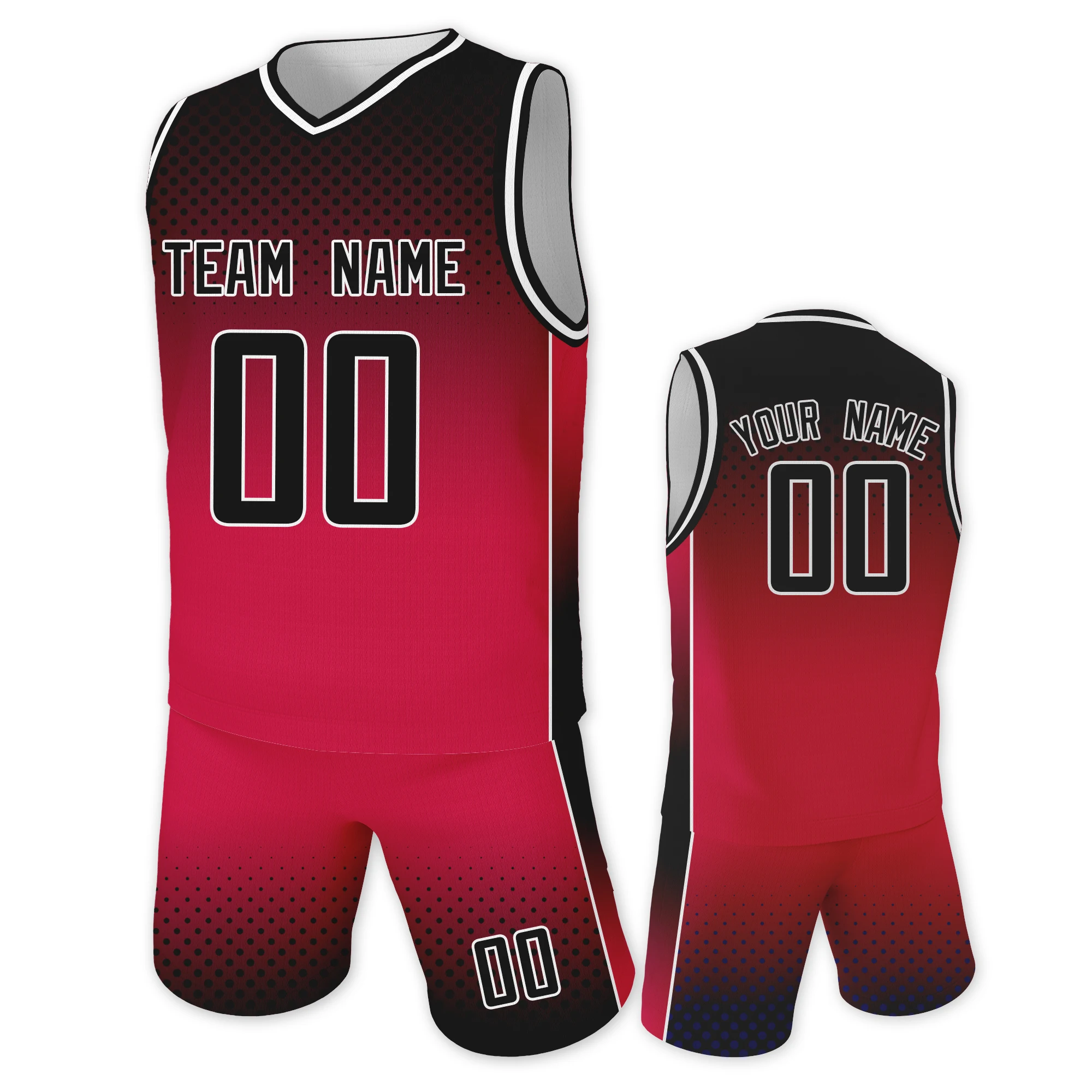 Children's Basketball Jersey Set with Custom Team Name Number Red Black Gradient Basketball Uniform for Boys Girls Kids Fan Gift
Children's Basketball Jersey Set with Custom Team Name Number Red Black Gradient Basketball Uniform for Boys Girls Kids Fan Gift
