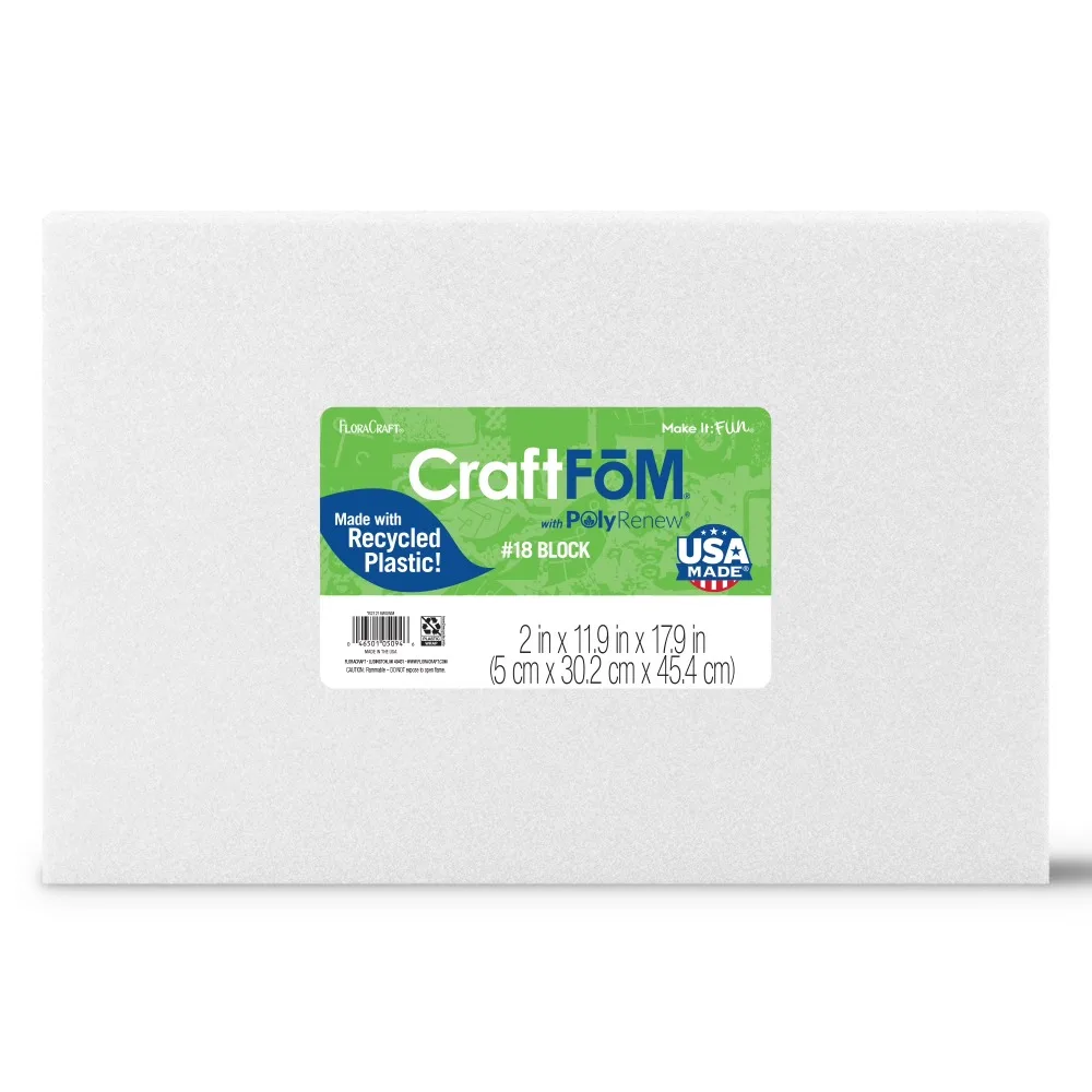 Crafting Foam Block for DIY Projects 2 x 11.9 x 17.9 Inches White Foam Sheet for Modeling Carving and Art Supplies
Crafting Foam Block for DIY Projects 2 x 11.9 x 17.9 Inches White Foam Sheet for Modeling Carving and Art Supplies