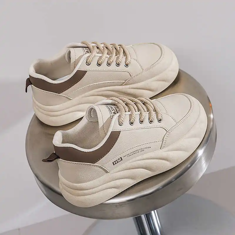 Thick-heeled Round Toe Luxury Brand Woman Moccasin Training Sneakers High Brand Lace-up Shoes Woman Sports Tenids
Thick-heeled Round Toe Luxury Brand Woman Moccasin Training Sneakers High Brand Lace-up Shoes Woman Sports Tenids