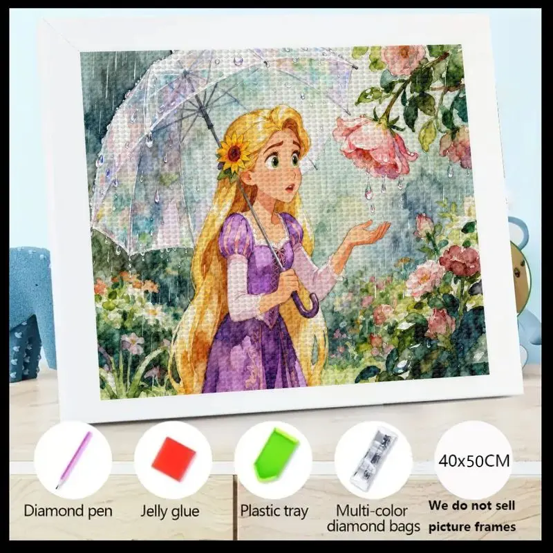 1PC 5D DIY Diamond Painting Kit, Full Drill Crystal Rhinestone Art Set, Enchanting Princess Rapunzel Under Umbrella in Rainy Ros
1PC 5D DIY Diamond Painting Kit, Full Drill Crystal Rhinestone Art Set, Enchanting Princess Rapunzel Under Umbrella in Rainy Ros