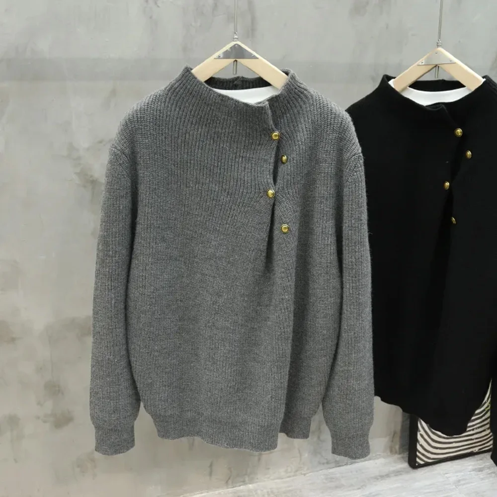 Mens Sweater Irregular Button Casual Knitted Sweater Streetwear Fashion Youth Campus Trend Long-Sleeve Male Tops Men'S Clothing
Mens Sweater Irregular Button Casual Knitted Sweater Streetwear Fashion Youth Campus Trend Long-Sleeve Male Tops Men'S Clothing