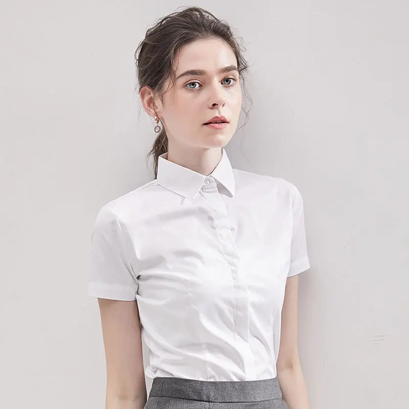 Women Summer Short Sleeve Shirt Wrinkle Free Solid Color Office Formal Blouse Women Camisas De Mujer Seda Natural TS-932
Women Summer Short Sleeve Shirt Wrinkle Free Solid Color Office Formal Blouse Women Camisas De Mujer Seda Natural TS-932