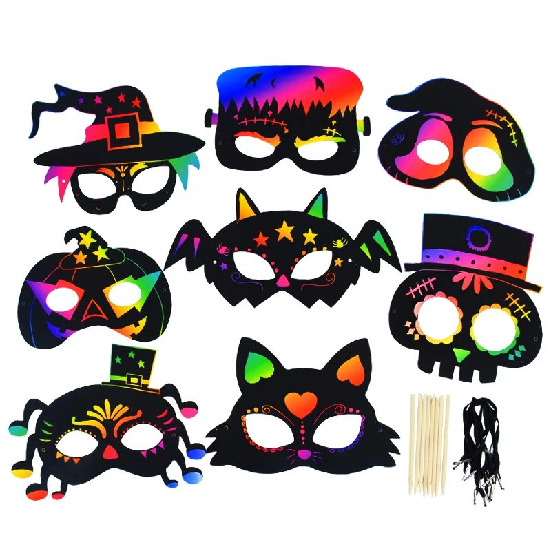 1Set Halloween Scratch Art Painting Paper Mask Paintable Blank Fox DIY Graffiti Mask Halloween Masquerade Party Cosplay Decors
1Set Halloween Scratch Art Painting Paper Mask Paintable Blank Fox DIY Graffiti Mask Halloween Masquerade Party Cosplay Decors