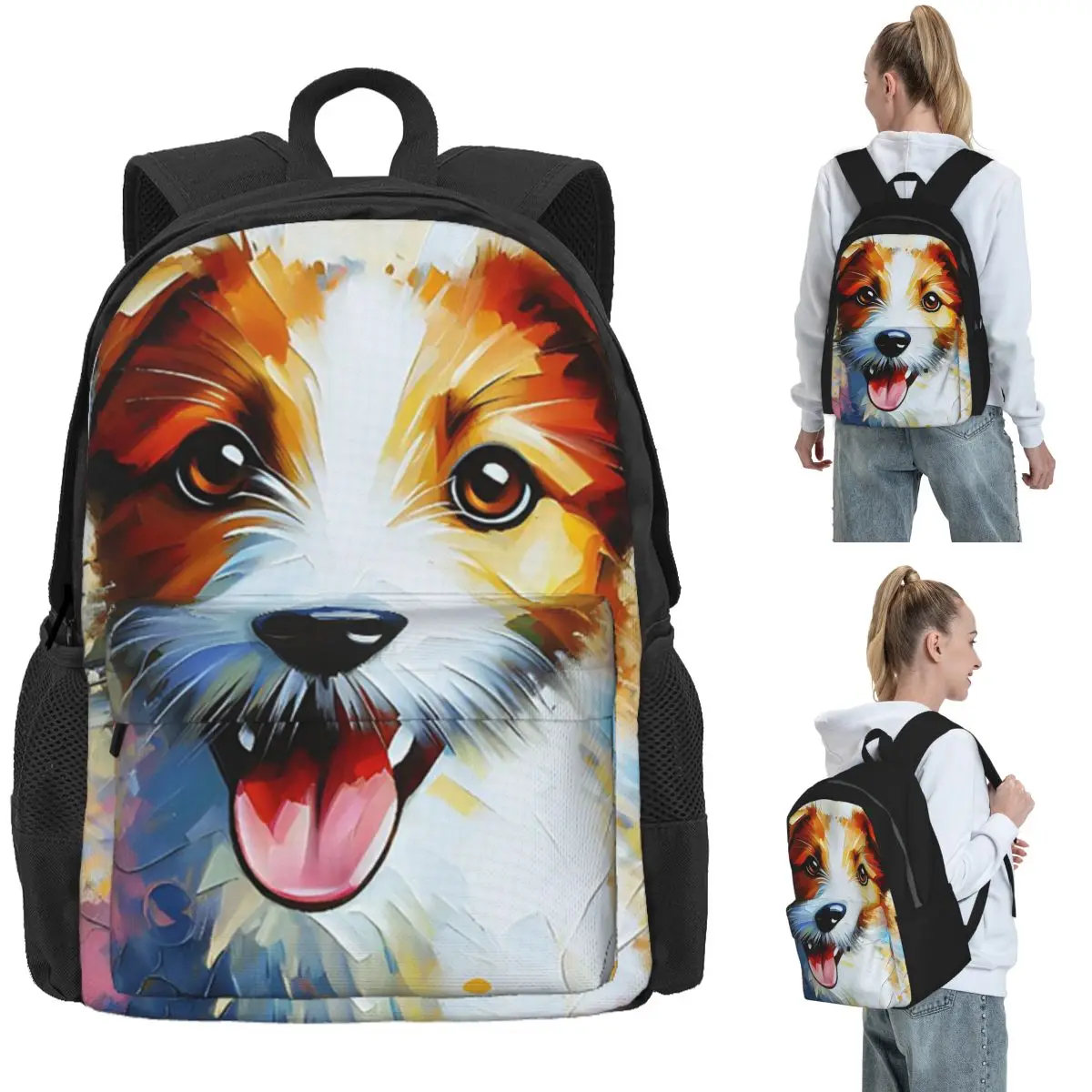 Kromfohrlander Dog Jack Russell Terrier Acrylic Backpack Daypack Large Capacity Kids BookBag School Bag Shoulder Bags Men Women
Kromfohrlander Dog Jack Russell Terrier Acrylic Backpack Daypack Large Capacity Kids BookBag School Bag Shoulder Bags Men Women