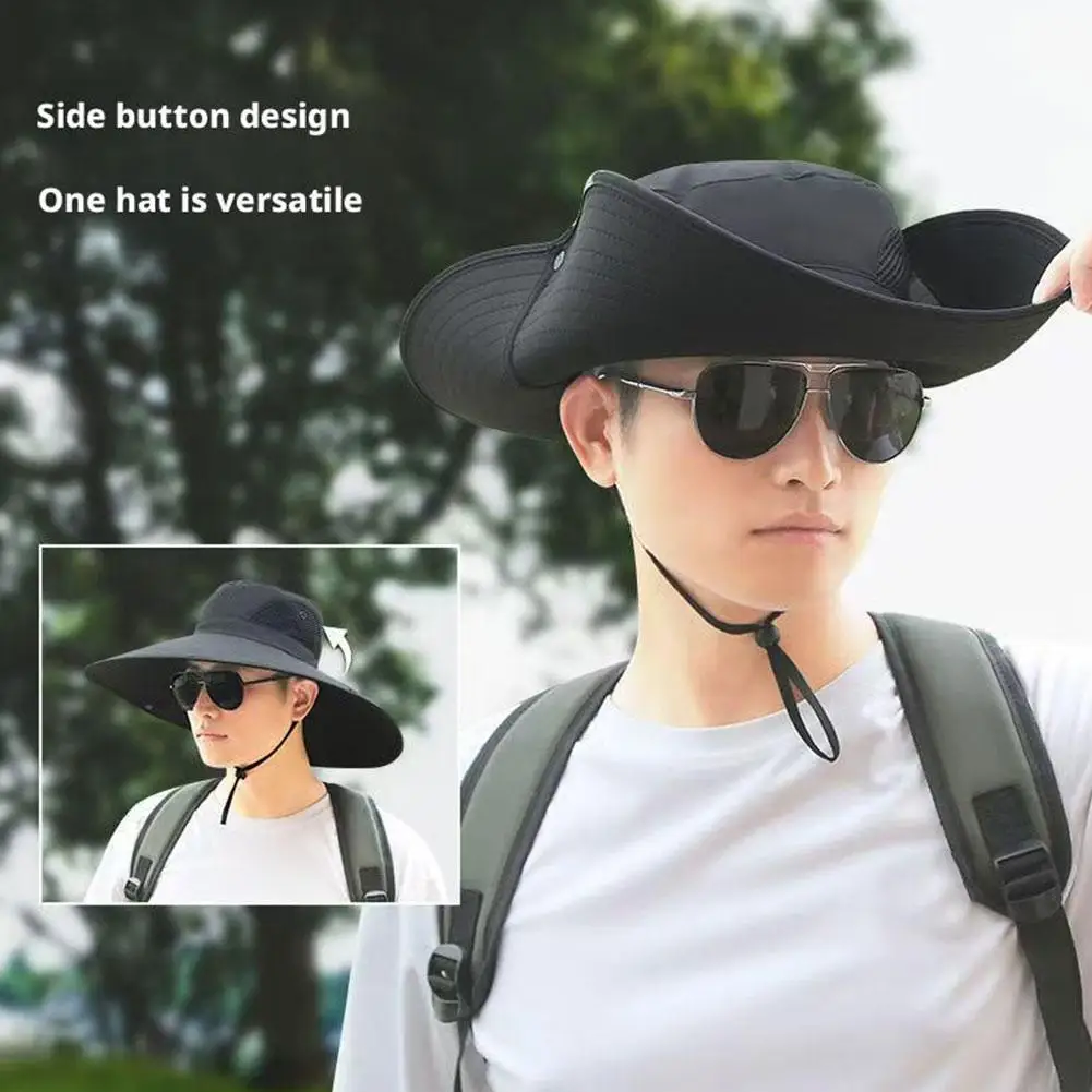 Men's Sun Hat Big Wide Brim Fisherman Hat Foldable Mountaineering Fishing Hunting Cap Hiking Sun Protection UV E4L5
Men's Sun Hat Big Wide Brim Fisherman Hat Foldable Mountaineering Fishing Hunting Cap Hiking Sun Protection UV E4L5