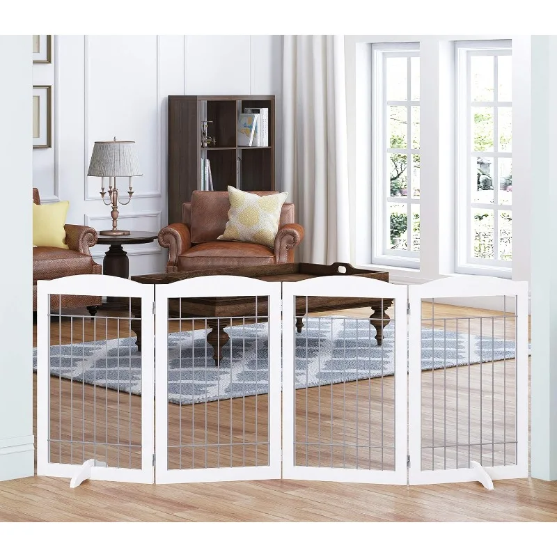 Extra Wide and Tall Dog gate for The House, Doorway, Stairs, Freestanding Foldable Wire Pet Gate for Dogs, 80-inch Wide
Extra Wide and Tall Dog gate for The House, Doorway, Stairs, Freestanding Foldable Wire Pet Gate for Dogs, 80-inch Wide