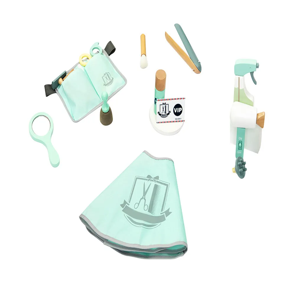 1Set Kids Wooden Barber Playset Simulated Haircut Tools Smooth Edges Pretend Play Hair Stylist Kit for Creativity Coordination
1Set Kids Wooden Barber Playset Simulated Haircut Tools Smooth Edges Pretend Play Hair Stylist Kit for Creativity Coordination