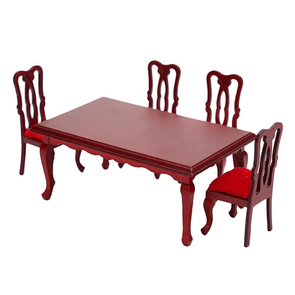 Wooden Miniature Dining Chair Set Vintage Dollhouse Furniture Toy Table Sturdy Realistic Kitchen Kids Room Decor Mini Toys
Wooden Miniature Dining Chair Set Vintage Dollhouse Furniture Toy Table Sturdy Realistic Kitchen Kids Room Decor Mini Toys