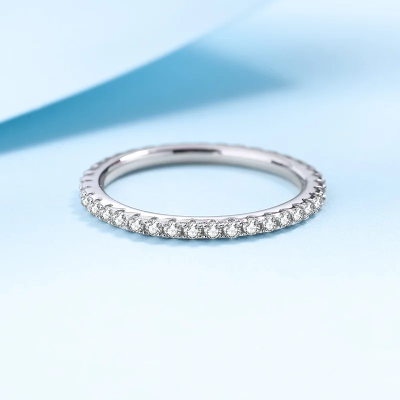 Fashion design full circle diamond ring women pt950 white gold plated moissanite simple ring
Fashion design full circle diamond ring women pt950 white gold plated moissanite simple ring