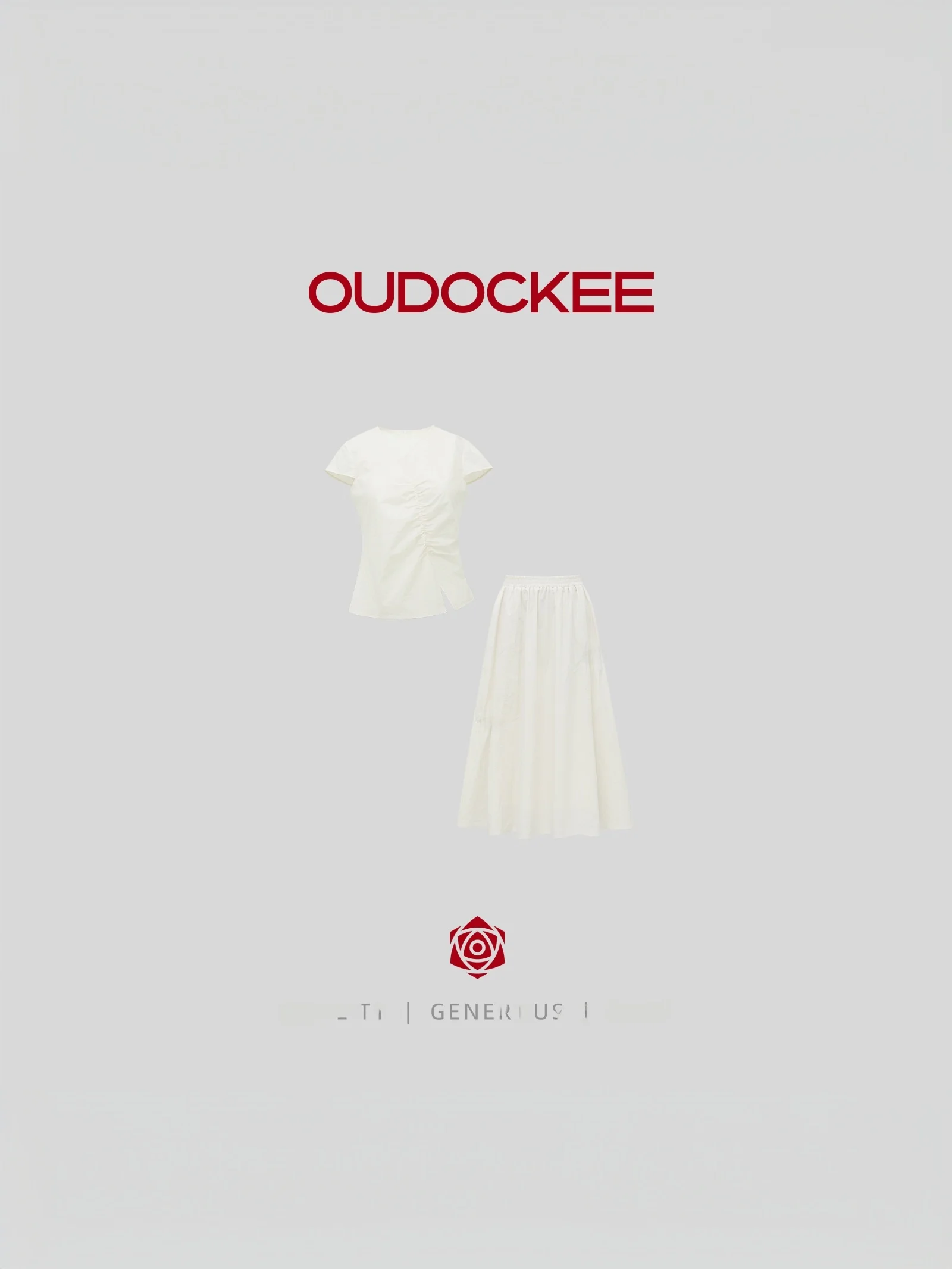 White OUDOCKEE Short Sleeve T-Shirt And High Waist A-Line Skirt Two-Piece Set for Women Spring Commute Style Breathable ...
White OUDOCKEE Short Sleeve T-Shirt And High Waist A-Line Skirt Two-Piece Set for Women Spring Commute Style Breathable ...