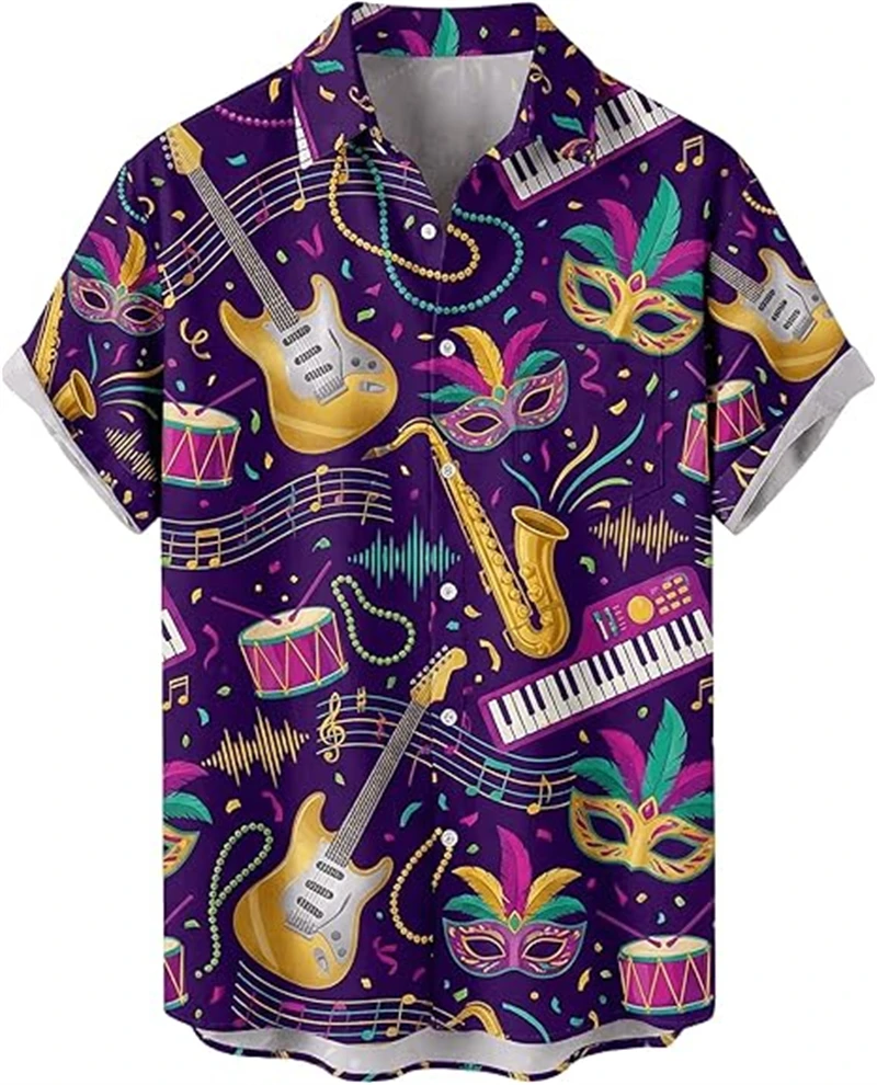 Рубашки с короткими рукавами для мужчин и женщин в стиле Марди Гра с художественным принтом музыки и гитары, повседневные, для отдыха на природе, уличные, весенне-летние, в стиле поп-арт
Рубашки с короткими рукавами для мужчин и женщин в стиле Марди Гра с художественным принтом музыки и гитары, повседневные, для отдыха на природе, уличные, весенне-летние, в стиле поп-арт