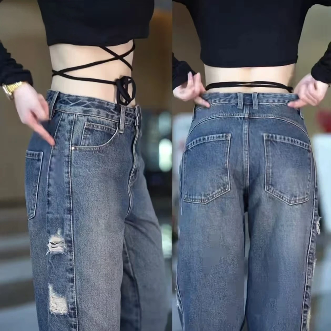 Модные винтажные джинсы прямого кроя свободного покроя для мужчин, большие размеры, стильные повседневные хлопковые джинсовые брюки, осенняя одежда
Модные винтажные джинсы прямого кроя свободного покроя для мужчин, большие размеры, стильные повседневные хлопковые джинсовые брюки, осенняя одежда