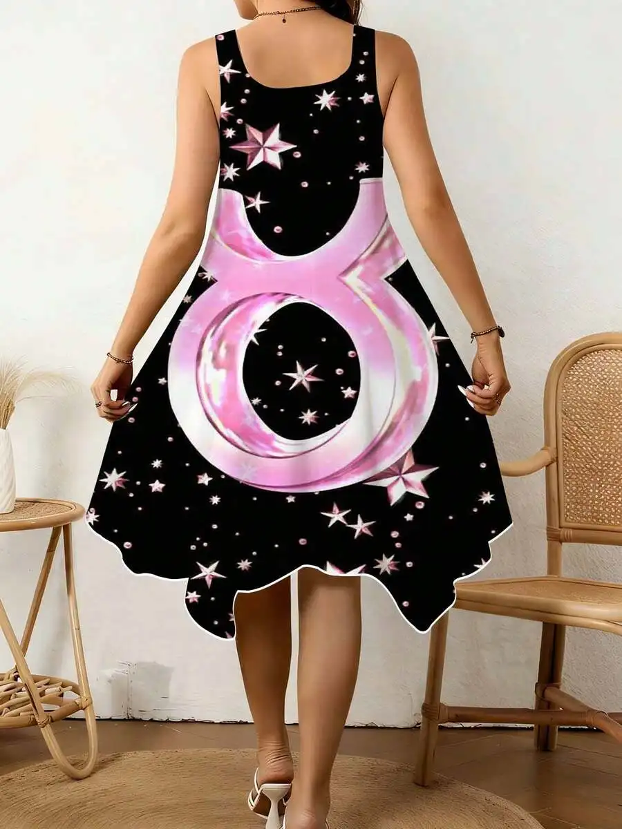 Women V Neck Irregular Hem Dress With Leo Zodiac Star Print Summer Casual Party Astrology Lover
Women V Neck Irregular Hem Dress With Leo Zodiac Star Print Summer Casual Party Astrology Lover
