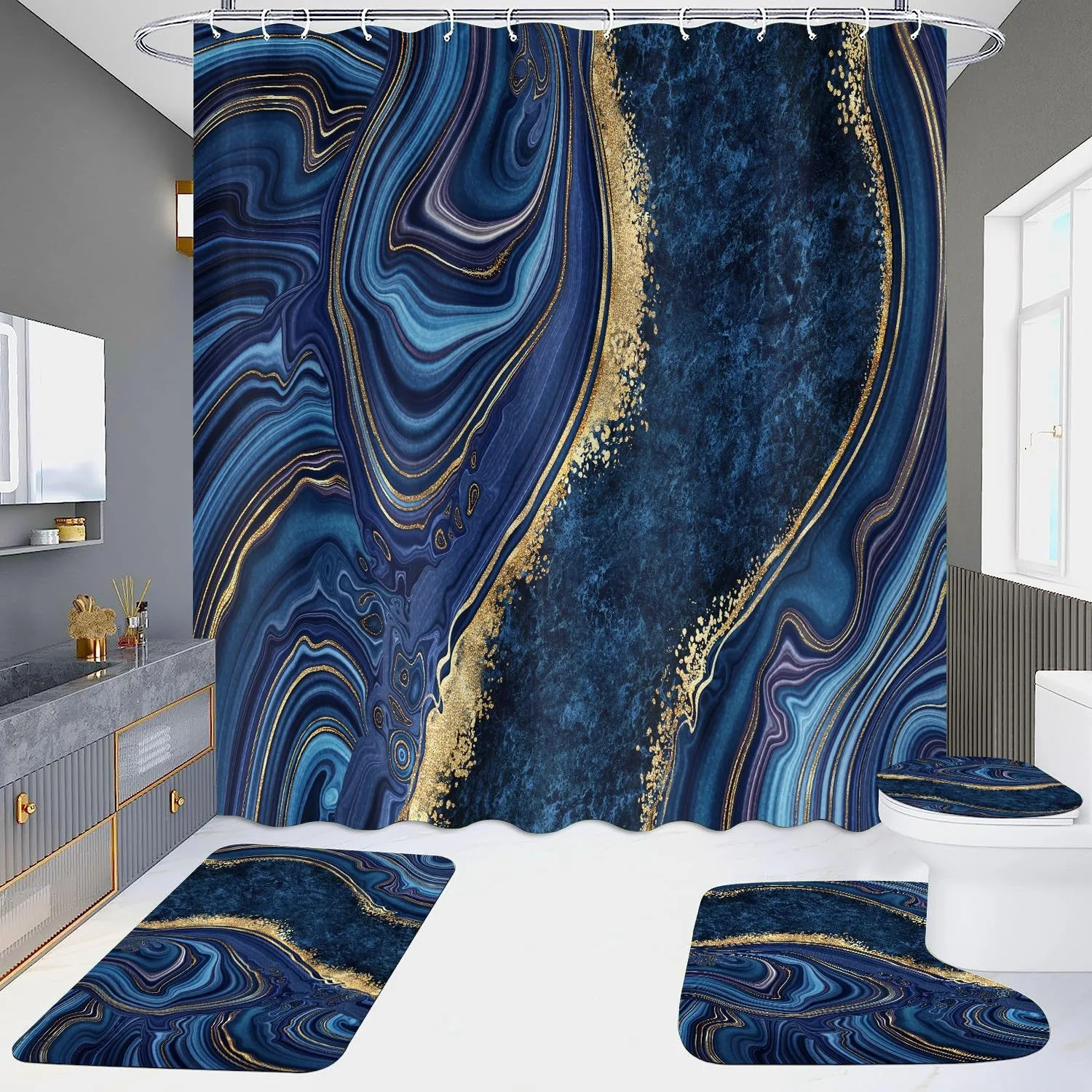 1/3/4pcs Shower Curtain 3D Print Polyester Curtain for Bathroom Decor 4pcs Set Toilet Seat Cover Bathroom/U-shaped Floor Mat
1/3/4pcs Shower Curtain 3D Print Polyester Curtain for Bathroom Decor 4pcs Set Toilet Seat Cover Bathroom/U-shaped Floor Mat