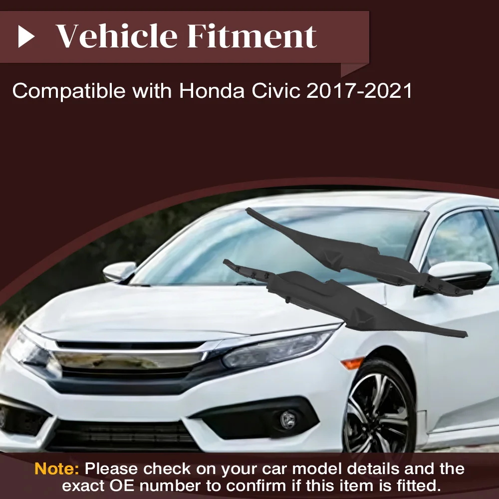 2Pcs Front Windshield Wiper Cowl Extension Trim Cover 74220-TEA-T00 74270-TEA-T00 For Honda Civic 2017 2018 2019 2020 2021
2Pcs Front Windshield Wiper Cowl Extension Trim Cover 74220-TEA-T00 74270-TEA-T00 For Honda Civic 2017 2018 2019 2020 2021