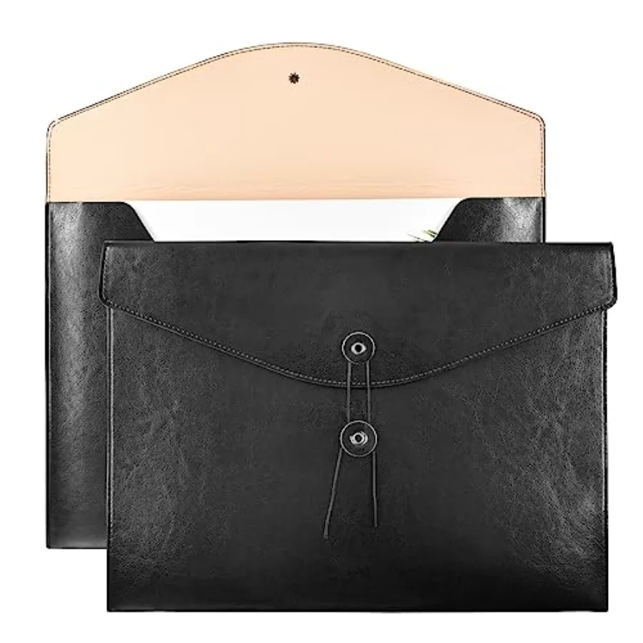1 Pcs PU Leather File Folders Office Document Holder File Envelope A4 Letter Size Filing Folder with String Tie Closure
1 Pcs PU Leather File Folders Office Document Holder File Envelope A4 Letter Size Filing Folder with String Tie Closure