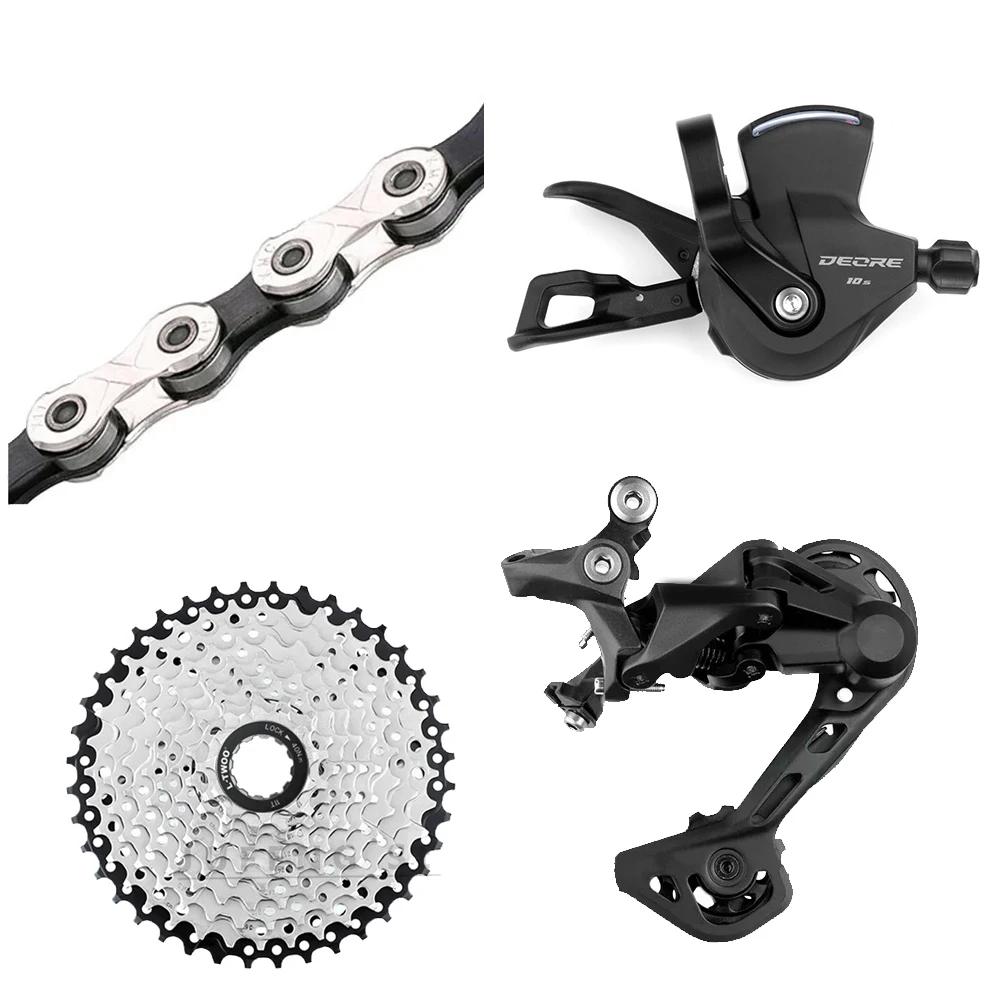 DEORE M4100 10S Groupset MTB Mountain Bike 1x10 Speed Sunshine Ultralight Cassette M4120 Rear Derailleur X10 M4100 Shift Lever
DEORE M4100 10S Groupset MTB Mountain Bike 1x10 Speed Sunshine Ultralight Cassette M4120 Rear Derailleur X10 M4100 Shift Lever