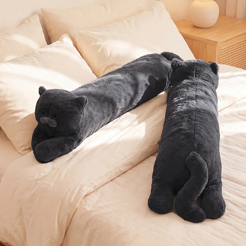 Fluffy Fur Long Kitty Plush Pillow, Cute Lying Black Cat Stuffed Body Cushion, Soft Hugging Sleep Pillow for gifts.
Fluffy Fur Long Kitty Plush Pillow, Cute Lying Black Cat Stuffed Body Cushion, Soft Hugging Sleep Pillow for gifts.