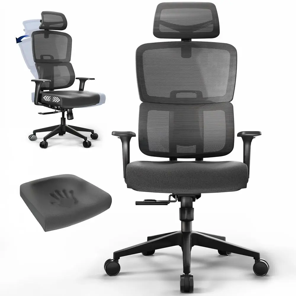 Mobile Ergonomic Office Chair, Height Adjustable, Breathable Mesh Desk Chair with Lumbar Support for Home and Office, Meets BIF
Mobile Ergonomic Office Chair, Height Adjustable, Breathable Mesh Desk Chair with Lumbar Support for Home and Office, Meets BIF