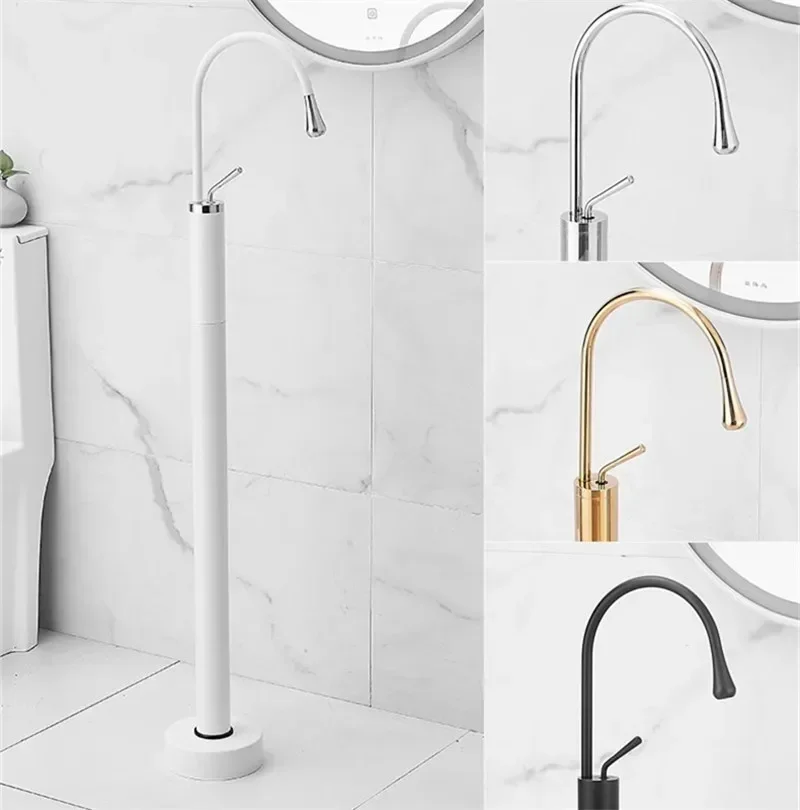 Gold Bathroom basin Faucet Brass Floor Standing Bathtub Faucet Hot and Cold Tap super long water drop design black sink tap
Gold Bathroom basin Faucet Brass Floor Standing Bathtub Faucet Hot and Cold Tap super long water drop design black sink tap