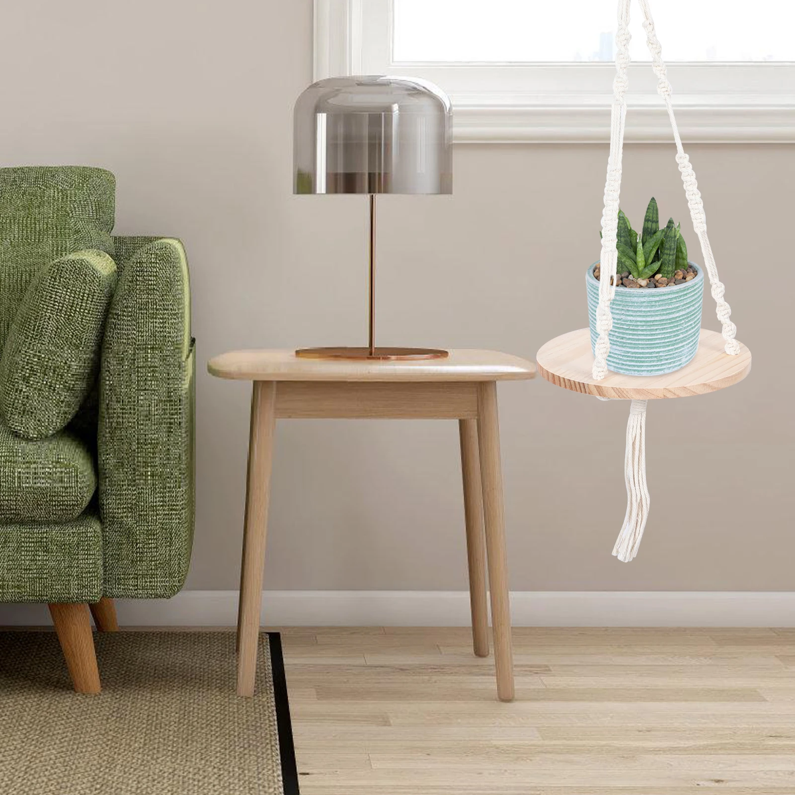 1Pc Elegant Cotton Thread Woven Tapestry Flowerpot Rack Compact Size Easy Install Wall Hanging Plant Shelf
1Pc Elegant Cotton Thread Woven Tapestry Flowerpot Rack Compact Size Easy Install Wall Hanging Plant Shelf