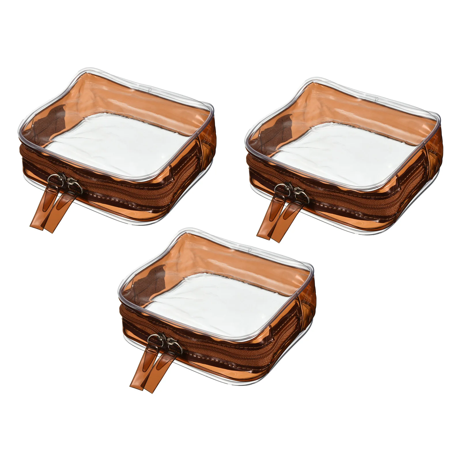 4.3"x1.8"x4.1" Clear Travel Toiletry Bags, 1 to 3 Pack PVC Makeup Bags Cosmetic Pouch with Zipper for Travel Home, Brown
4.3"x1.8"x4.1" Clear Travel Toiletry Bags, 1 to 3 Pack PVC Makeup Bags Cosmetic Pouch with Zipper for Travel Home, Brown