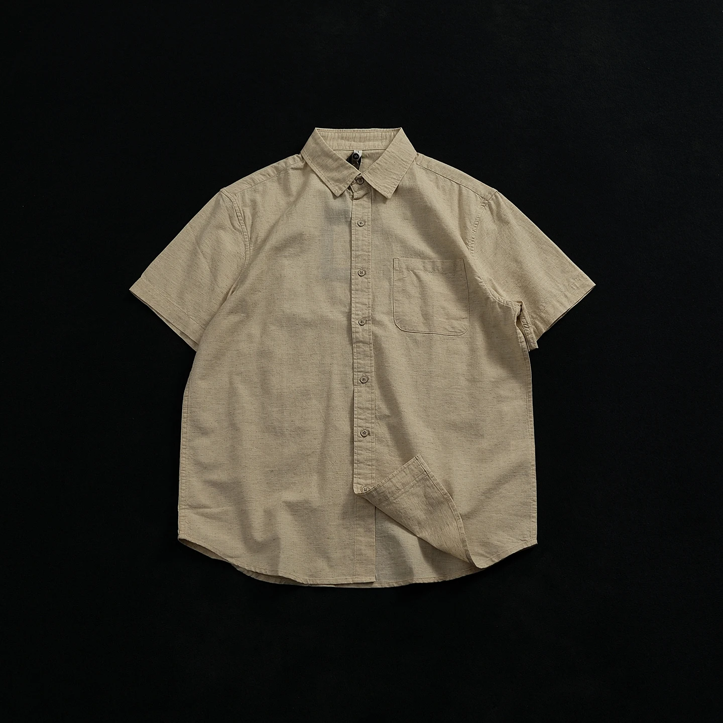 Summer Mixed Cotton Linen Casual Shirt Single Pocket Five Sleeve Button up Men's Standard Fit Ice Sensation Short Sleeve Shirt
Summer Mixed Cotton Linen Casual Shirt Single Pocket Five Sleeve Button up Men's Standard Fit Ice Sensation Short Sleeve Shirt
