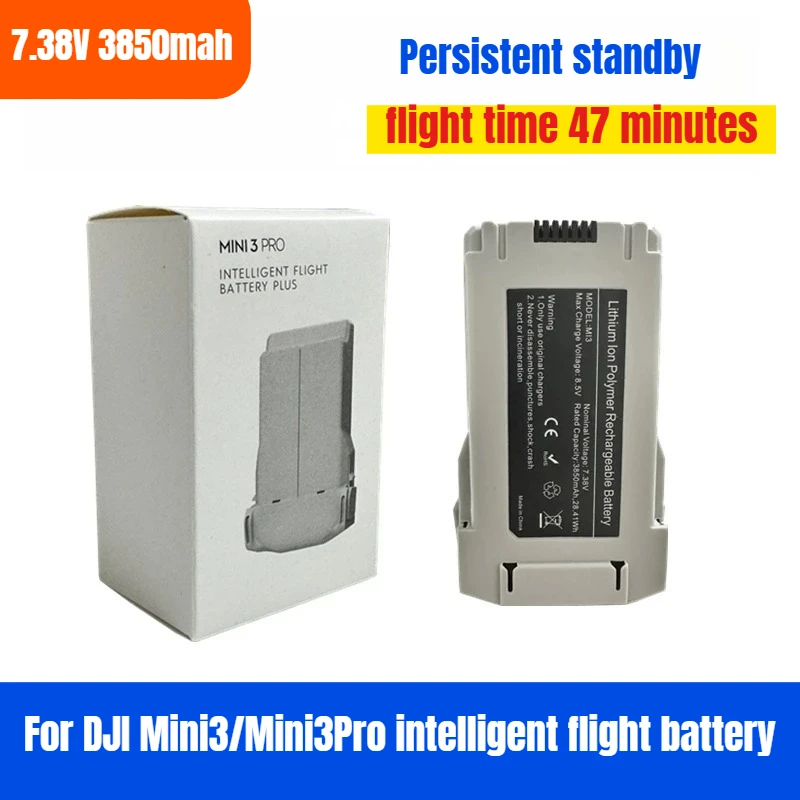 For DJI Mini3/Mini3Pro Intelligent Flight Battery Plus Capacity 7.38V 3850mah Flight Time 47 Minutes
For DJI Mini3/Mini3Pro Intelligent Flight Battery Plus Capacity 7.38V 3850mah Flight Time 47 Minutes