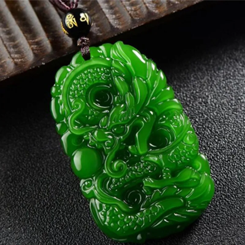 Natural Chinese Jade Green Hand Carved Zodiac Dragon Pendant Fashion Boutique Jewelry Men and Women Necklace Popular Gift
Natural Chinese Jade Green Hand Carved Zodiac Dragon Pendant Fashion Boutique Jewelry Men and Women Necklace Popular Gift
