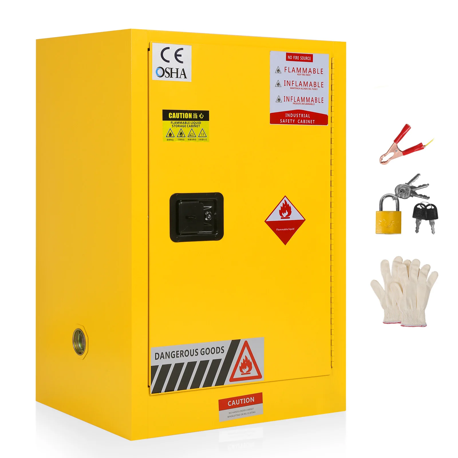 12 Gallon Flammable Storage Cabinet 22.8in W X 18.1in D X 35in H Flammable Liquid Storage Cabinet Steel for Industry and Home
12 Gallon Flammable Storage Cabinet 22.8in W X 18.1in D X 35in H Flammable Liquid Storage Cabinet Steel for Industry and Home