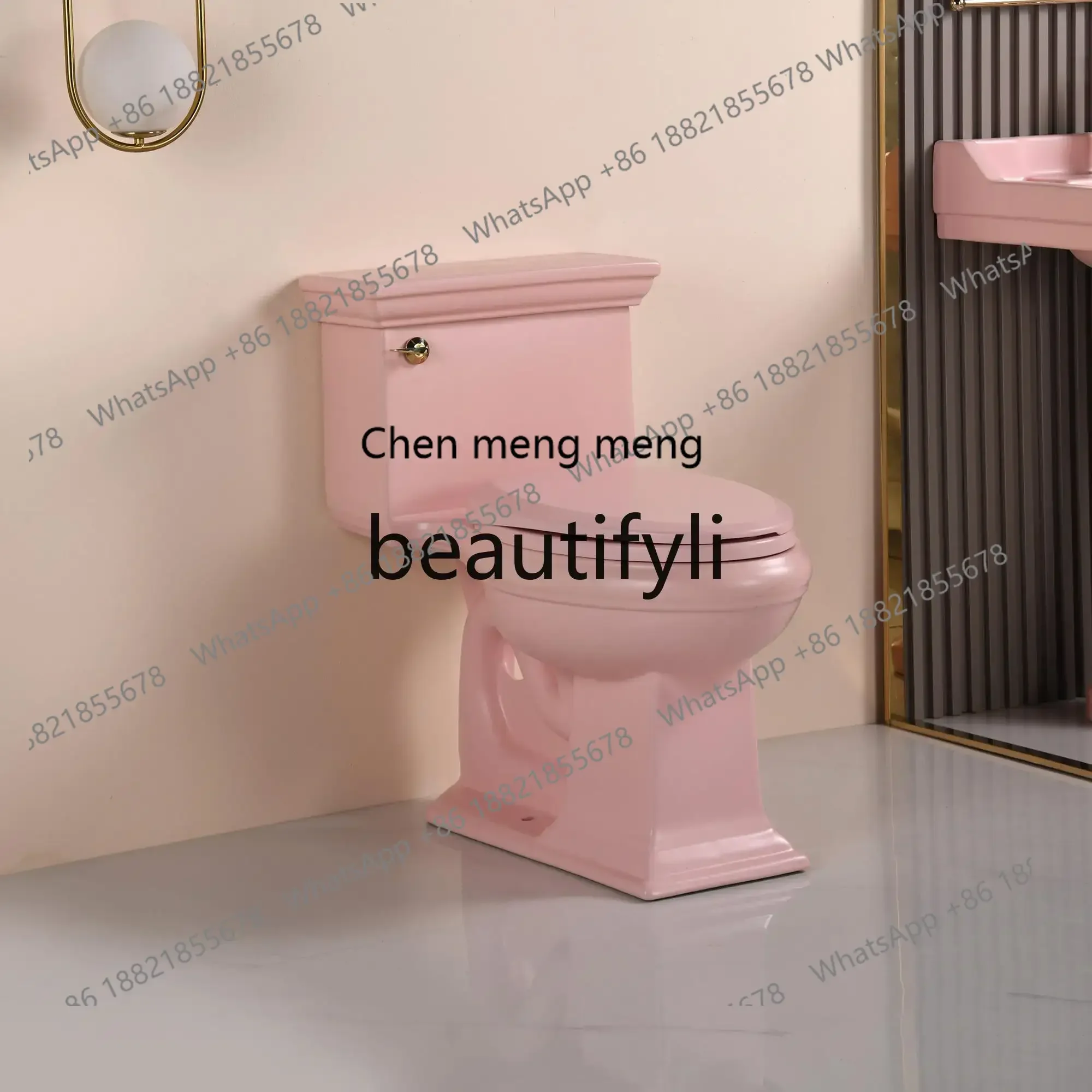 B178 European retro pink toilet siphon peach powder toilet B & B personality
B178 European retro pink toilet siphon peach powder toilet B & B personality