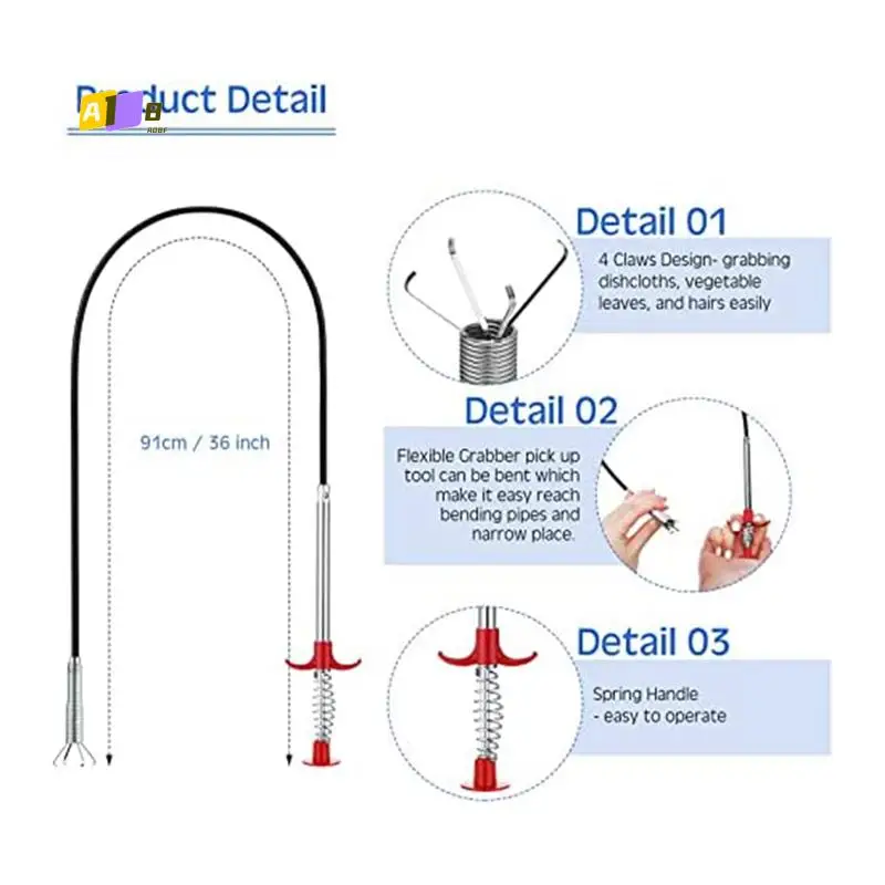 A08F-5Pcs Telescoping Magnet Pick Up Tool Set Extendable Claw Tool Bendable Spring Telescoping For Home Sink Drains Kitchen
A08F-5Pcs Telescoping Magnet Pick Up Tool Set Extendable Claw Tool Bendable Spring Telescoping For Home Sink Drains Kitchen