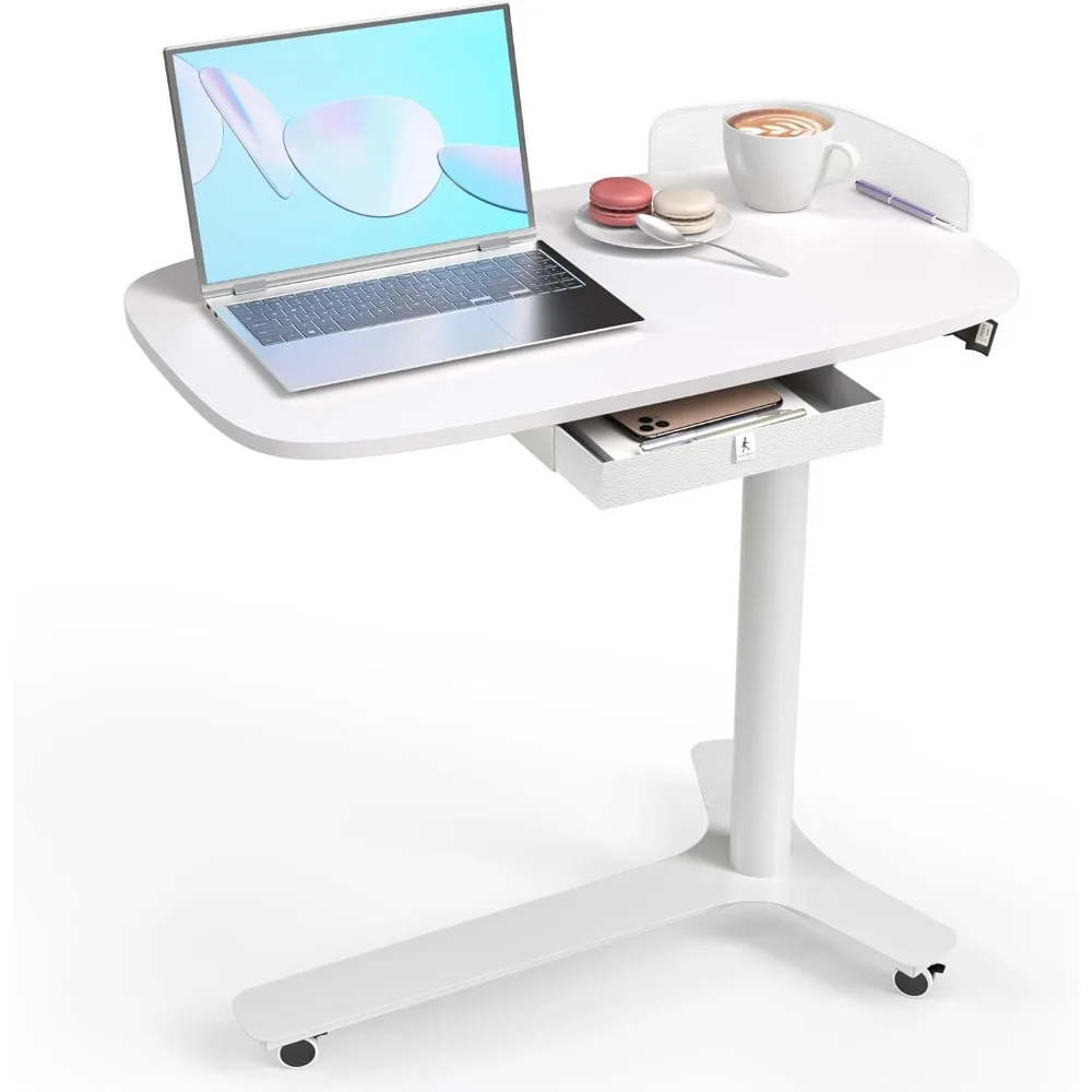Rolling Desk Adjustable Height with Drawer and Wheels, Portable Small Standing Desk Pneumatic for Home Office, Mobile Computer L
Rolling Desk Adjustable Height with Drawer and Wheels, Portable Small Standing Desk Pneumatic for Home Office, Mobile Computer L