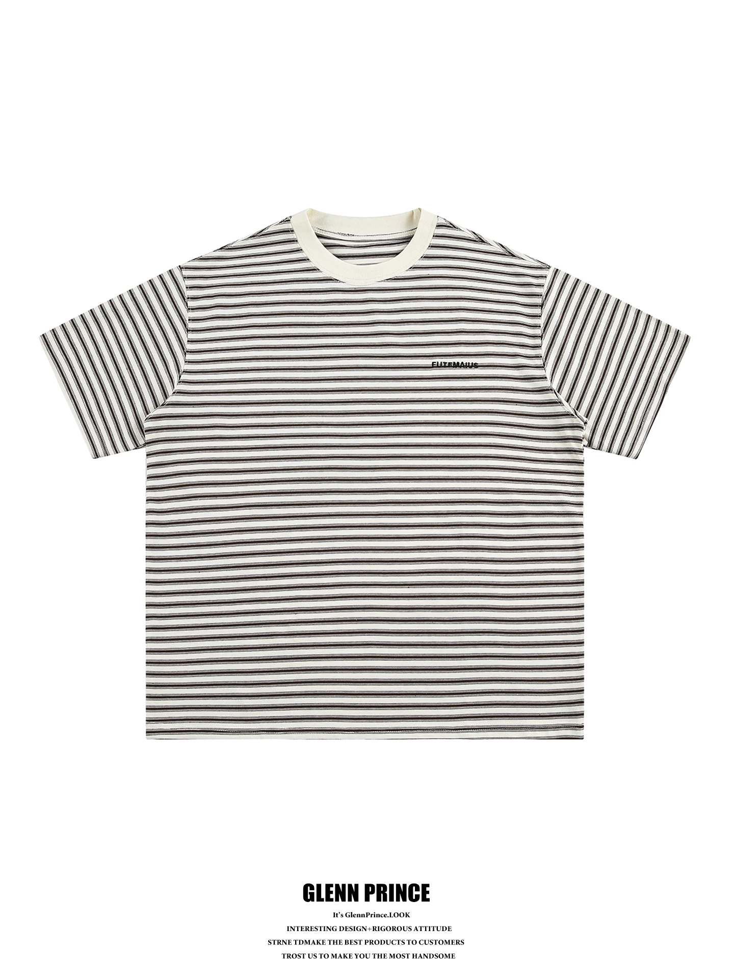 Loose Fit round Neck Short Sleeve T-Shirt Men's Summer New Style GPstudio Vintage Color Block Striped Casual Feeling Top
Loose Fit round Neck Short Sleeve T-Shirt Men's Summer New Style GPstudio Vintage Color Block Striped Casual Feeling Top